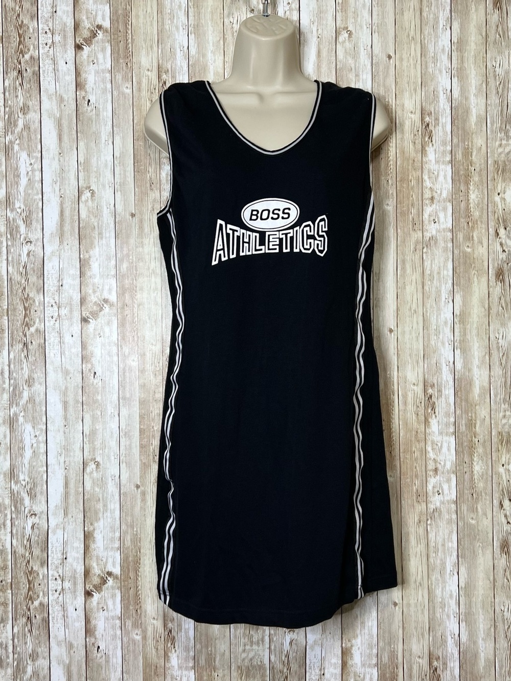Vintage BOSS Athletics Black Sleeveless Dress Size M